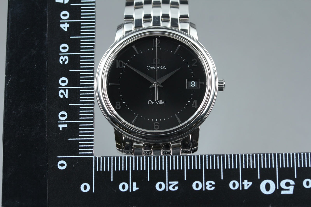 Omega De Ville Prestige 4510.50 Cal.1532 34mm Black Dial Quartz Men's Watch Box