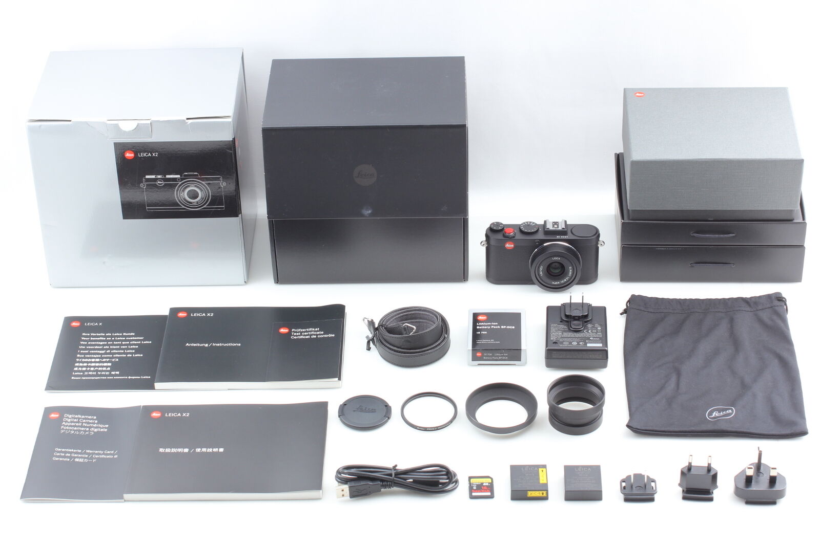 [Top MINT w/Box 2x Batt 16GB SD] Leica X2 16.2MP Digital Camera 18450 From JAPAN