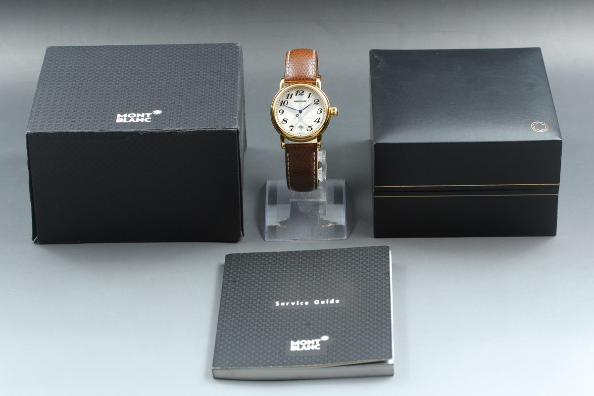 MONTBLANC Meisterstuck 7042 Silver Dial Quartz Men's Watch 35mm JAPAN Box