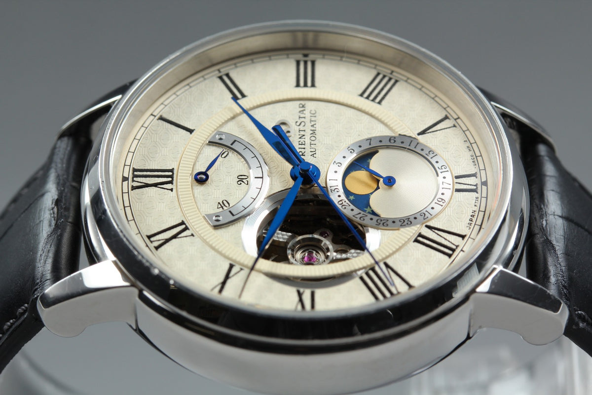 ORIENT STAR Mechanical Moon Phase F7X6-UAC0 40mm Automatic Men's Watch JAPAN