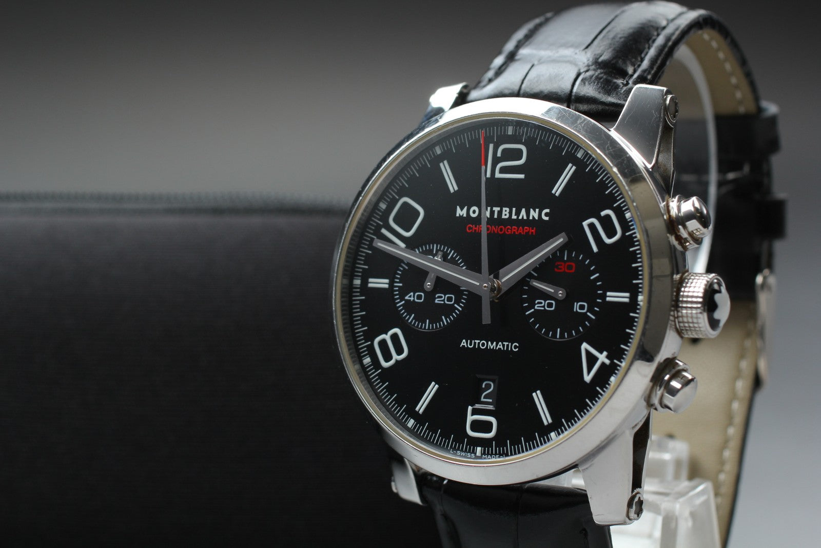 MONTBLANC Timewalker 7069 Automatic Chronograph Black Men's Watch 43mm JAPAN