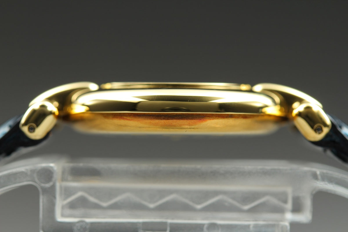 Cartier Must Colisee Vermeil 590002 Blue Gold Women's Quartz Watch Vintage [Box]