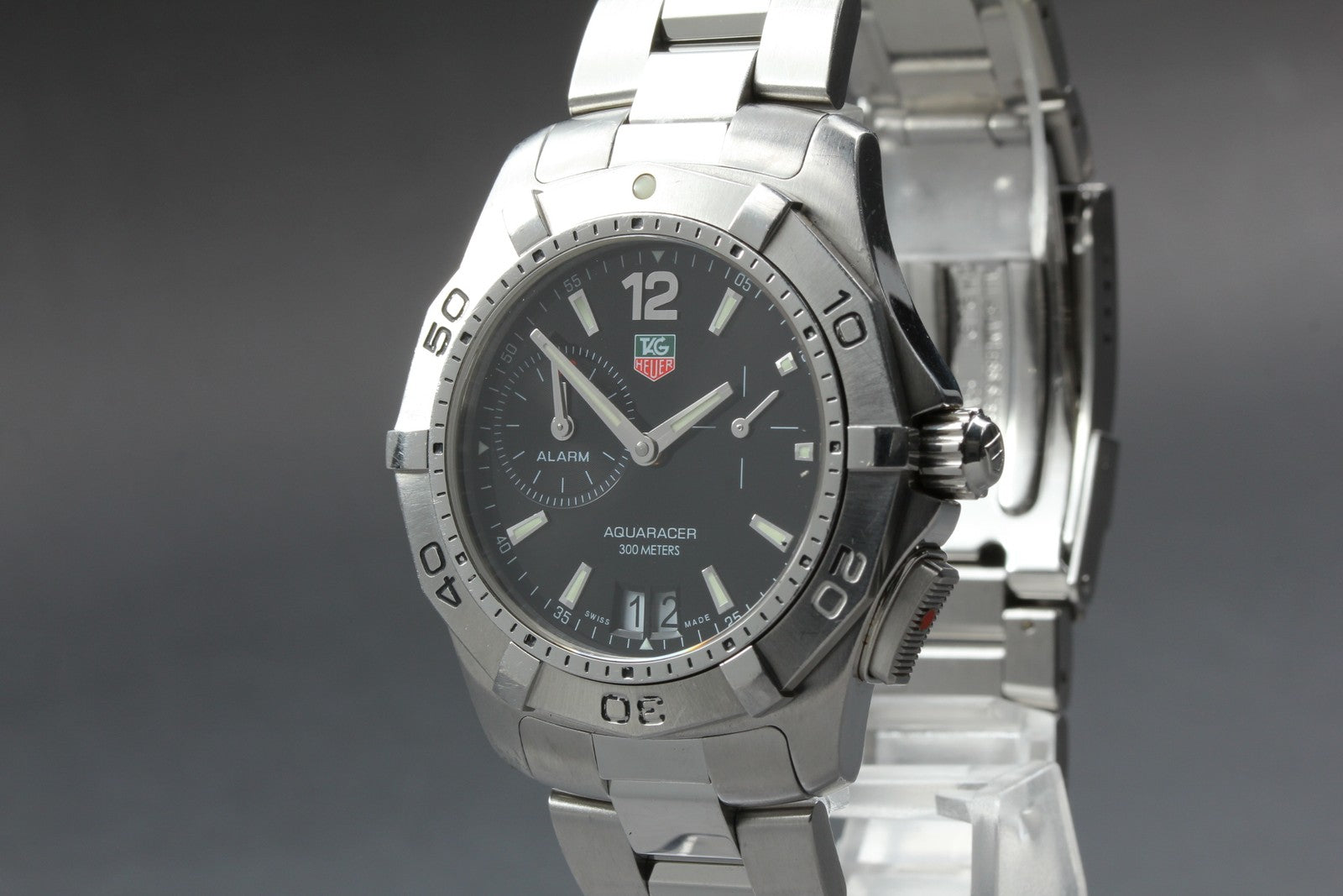 Exc+5*Box Vintage TAG Heuer Aquaracer WAF111Z Black Quartz Men's Watch 40mm JP