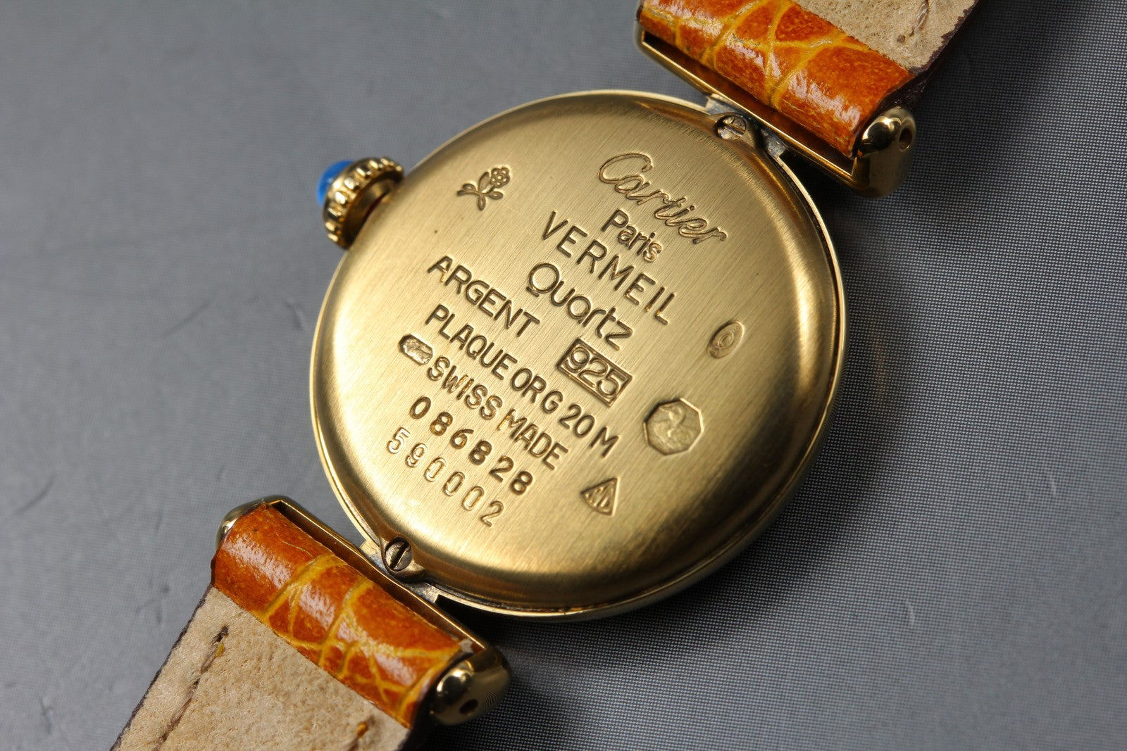 Vintage [Near MINT-] Cartier Must Colisee Vermeil 590002 Gold Women's Qz Watch