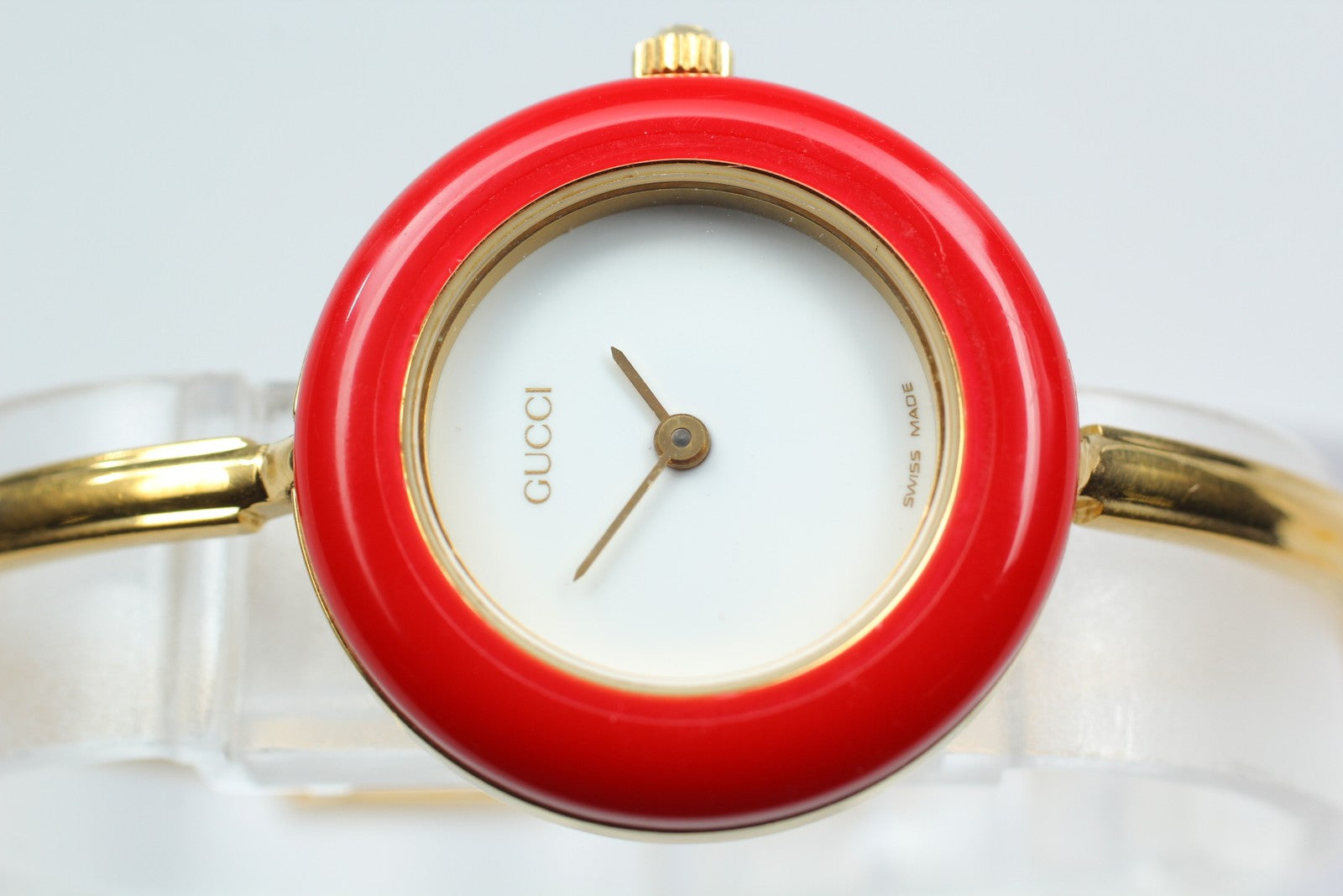 New Batt Gucci Change Bezel 11/12.2 12Color Women's White Quartz Watch JP Exc+5