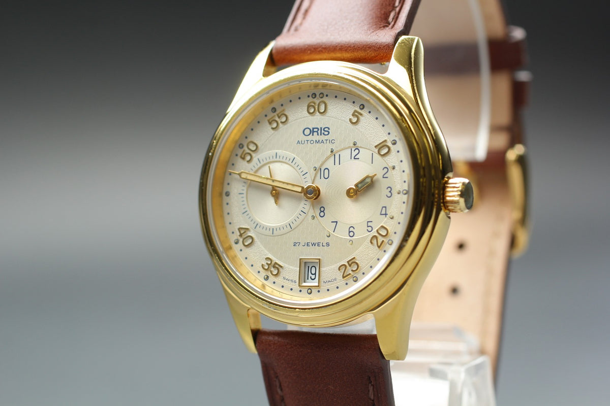 [Exc+4 Box] ORIS Classic Regulator 7473 Gold 35mm Automatic Men's Watch JAPAN