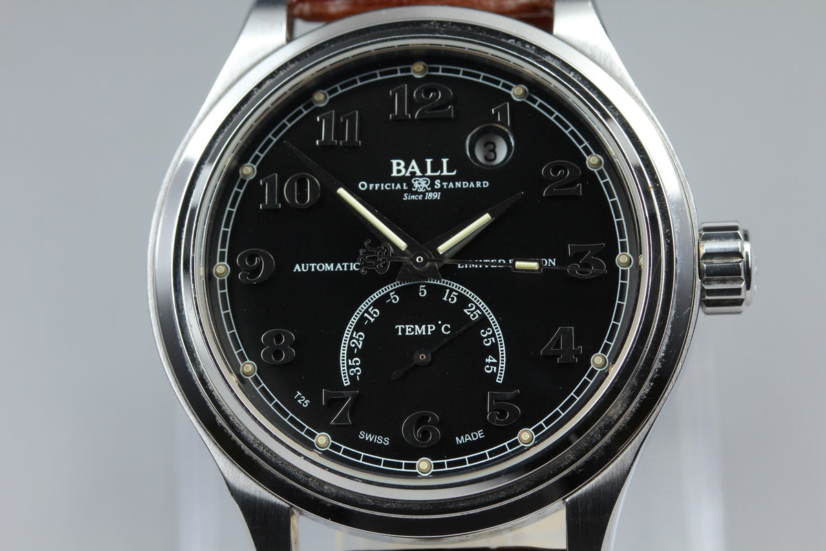 Ball Trainmaster NT1050D Automatic Black Dial Date Men's Watch 41mm From JAPAN