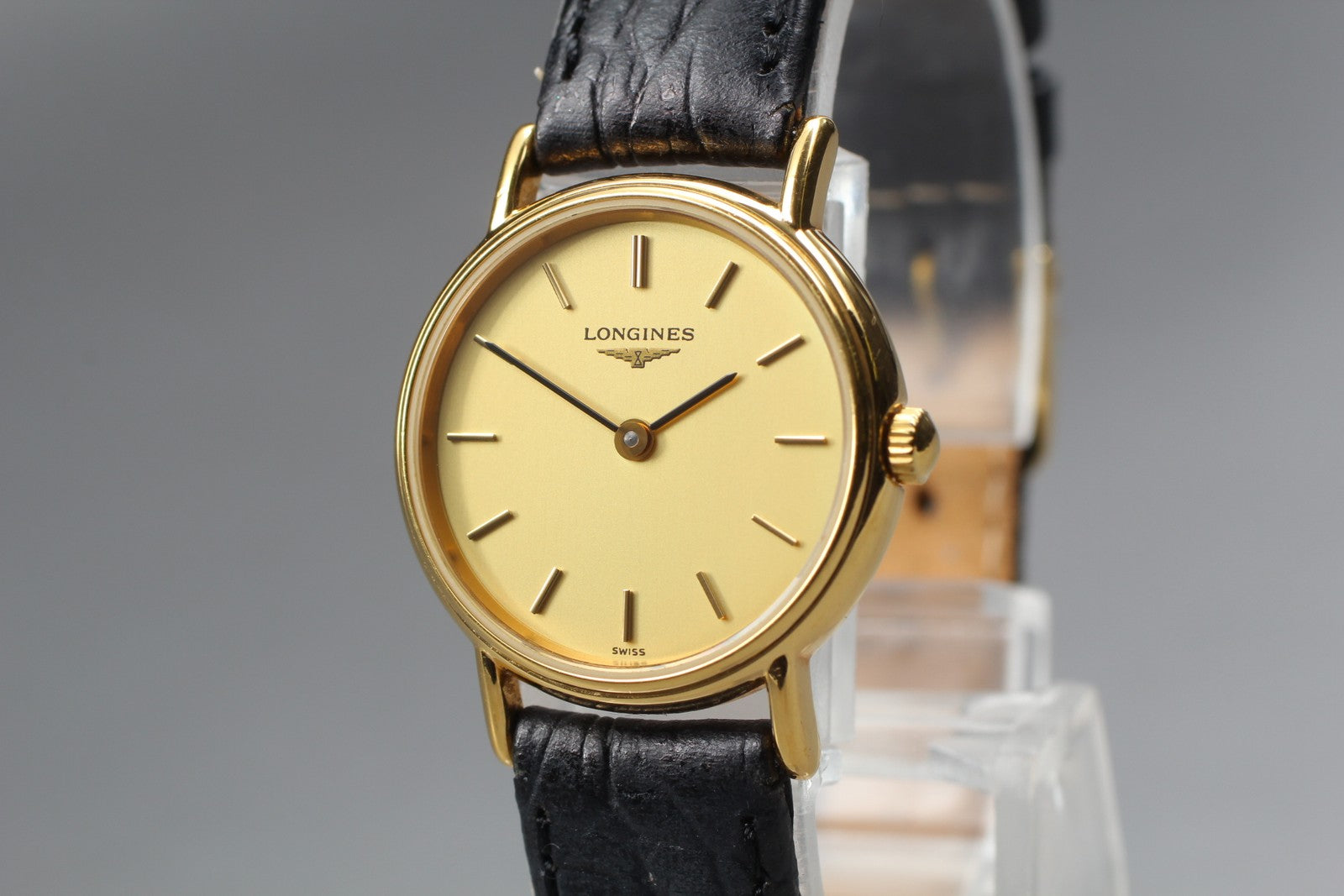 NewBatt[Exc+5] Vintage Longines L4.137.2  Gold Women's Quartz Watch 23mm JAPAN