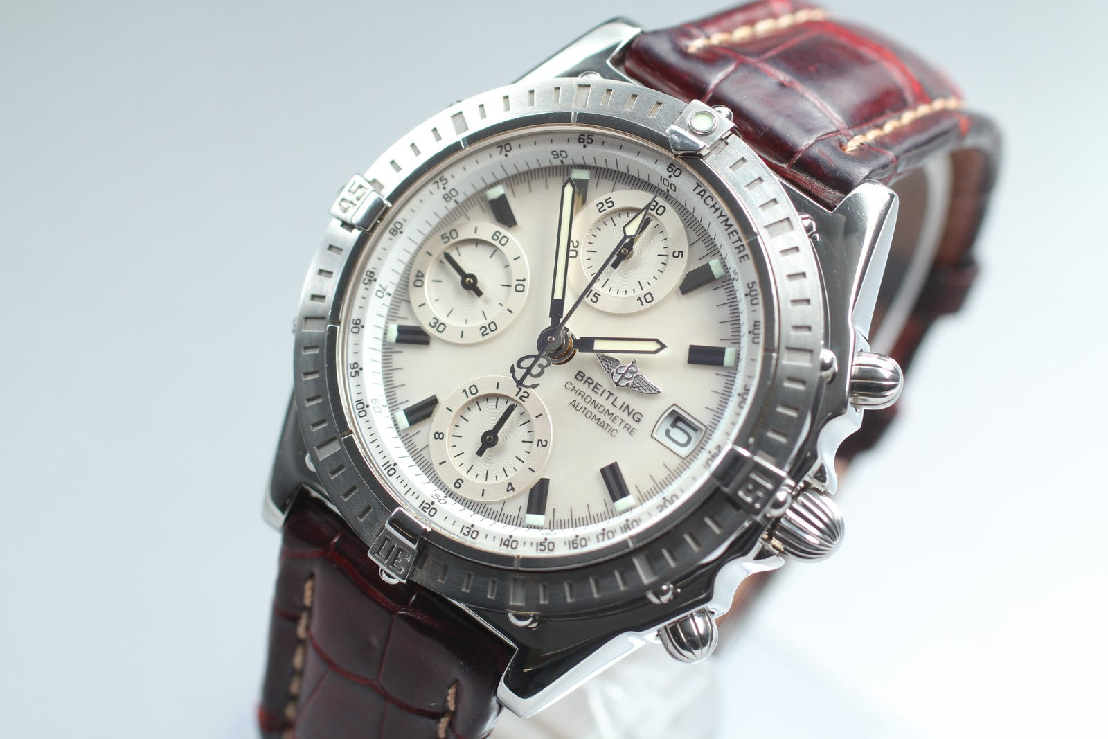 [Exc+5 Box] BREITLING Chronomat A13352 Chronograph White AT 39mm Men's Watch