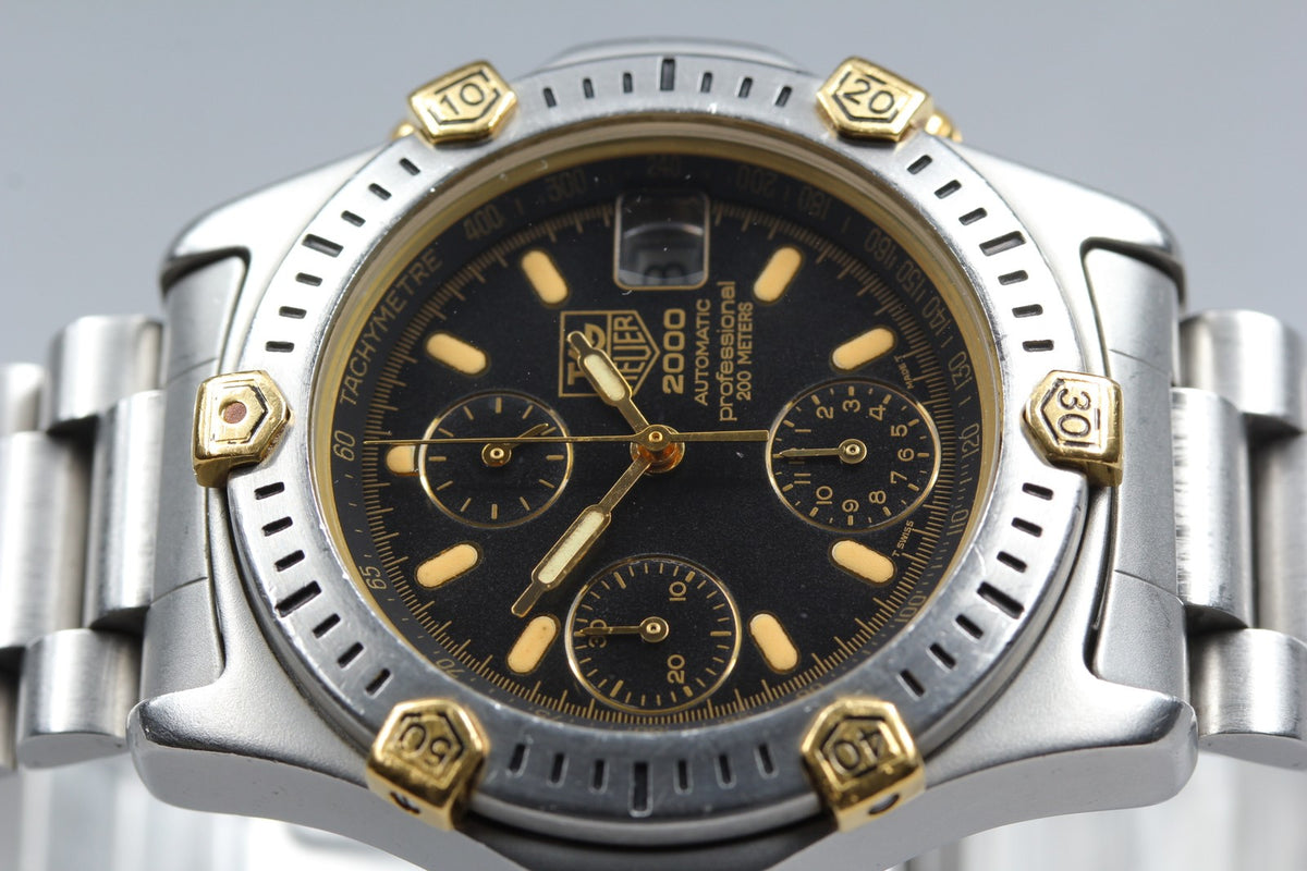 TAG HEUER 2000 165.306 Automatic Chronograph Date Men's Watch 42mm JAPAN