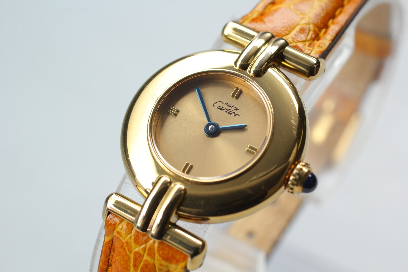 Vintage [Exc+5] Cartier Must Colisee Vermeil 590002 Gold Women's Quartz Watch