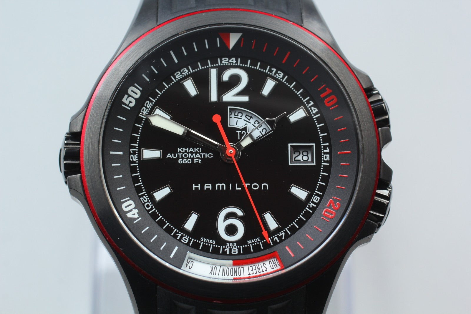 Hamilton Khaki Navy H775850 GMT Diver Automatic Black Men's Watch 43mm *N MINT