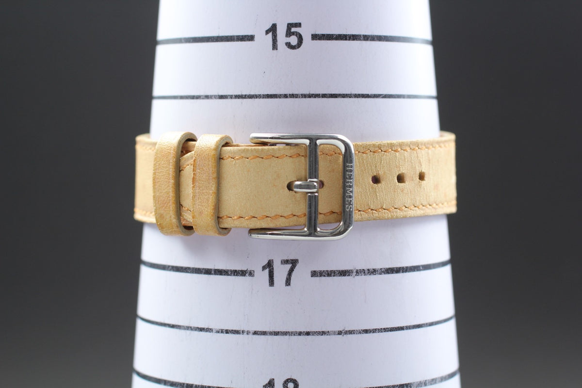 HERMES H Watch HH1.210 Quartz Orange Dial Women's Watch 21mm JAPAN Box