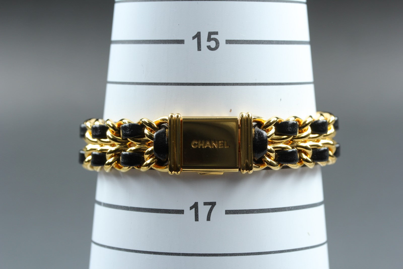 CHANEL Premiere L Size Black Dial Gold 20mm Quartz Women’s Watch [w/Box]