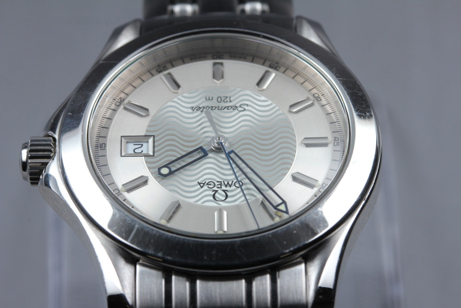 [Exc+5] Omega Seamaster 120M 2511.31 Cal.1538 Silver Date Quartz 36mm Mens Watch
