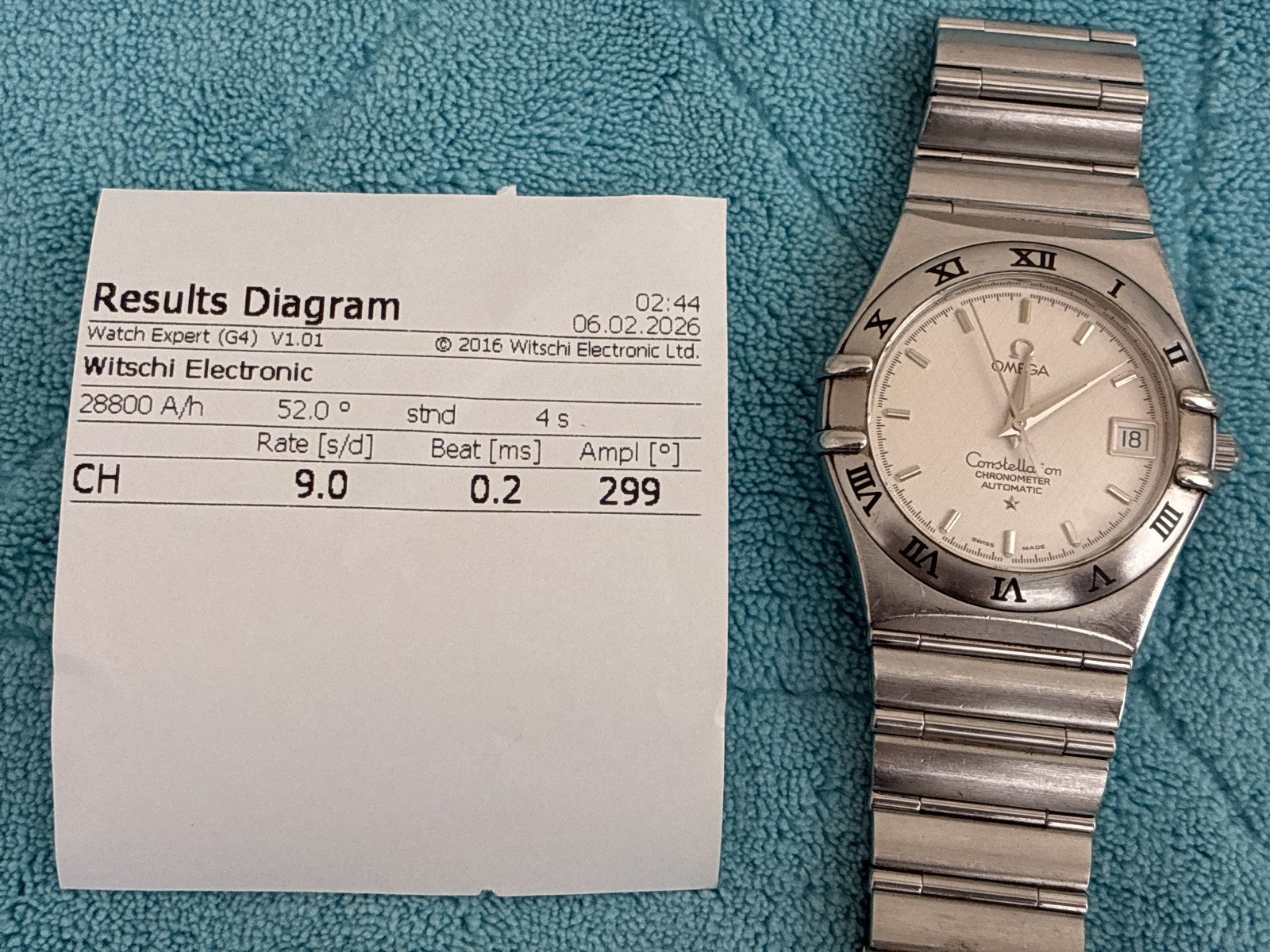 Vintage OMEGA Constellation 1502.3 Automatic White Date Men's Watch 35mm JAPAN