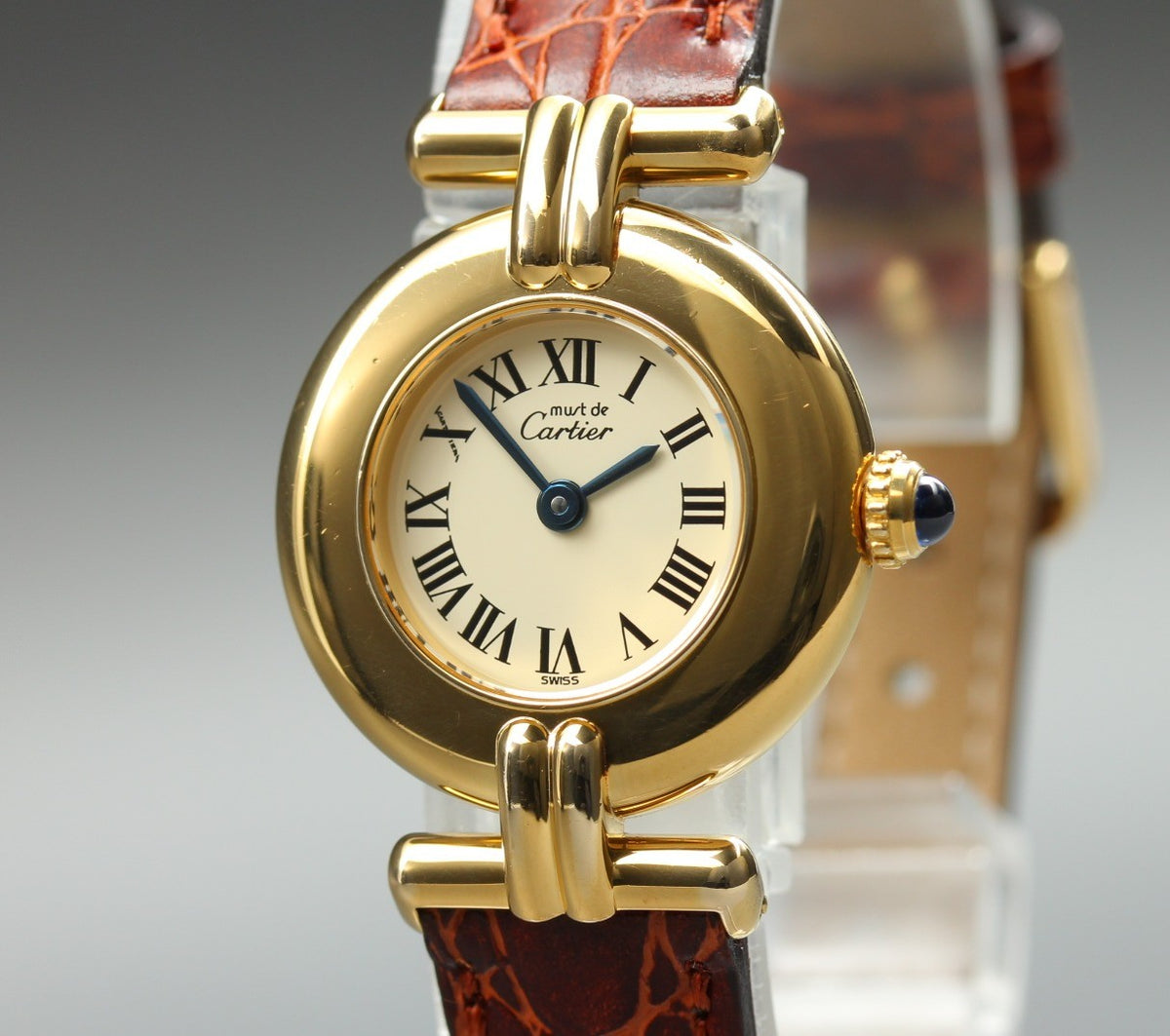 [Overhauled] Cartier Must Colisee Vermeil 1902 Brown Gold Women's Quartz Watch