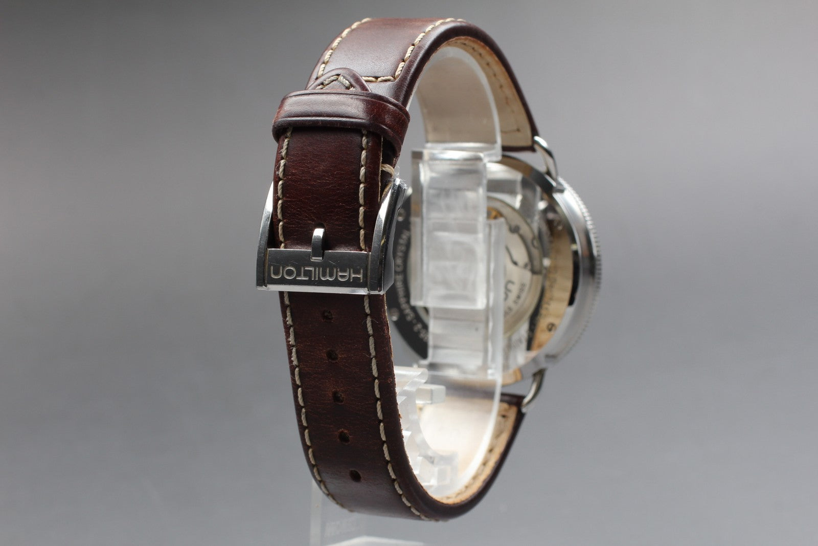 Exc+5* Hamilton H784650 Silver Stainless Steel Automatic Men's Watch 40mm JAPAN