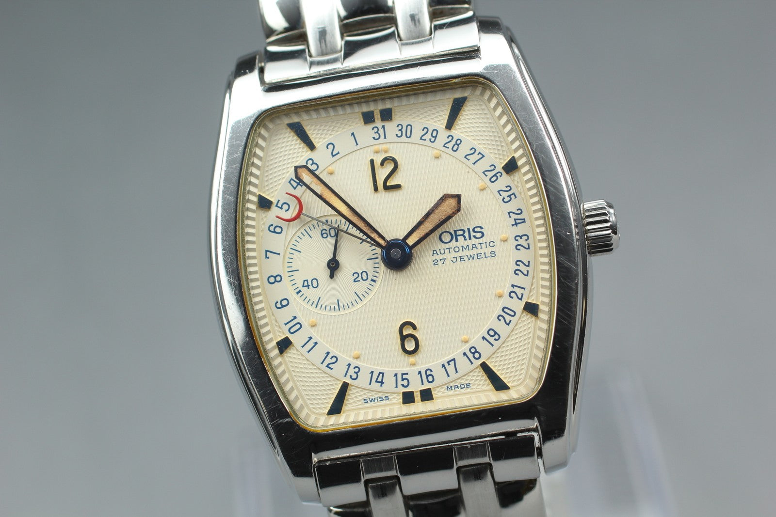 Vintage [Exc+4 Box] ORIS Regulator 7471 Silver 32mm Automatic Men’s Watch JAPAN
