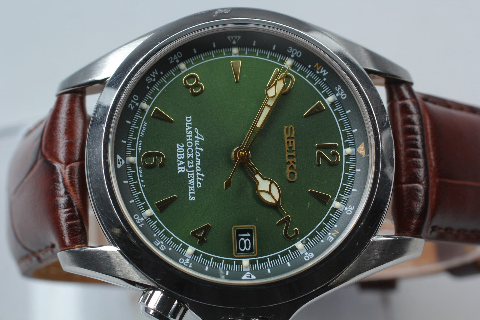 [Exc+5] SEIKO Alpinist 6R15-00E0 SARB017 Green Automatic Men’s Watch JAPAN