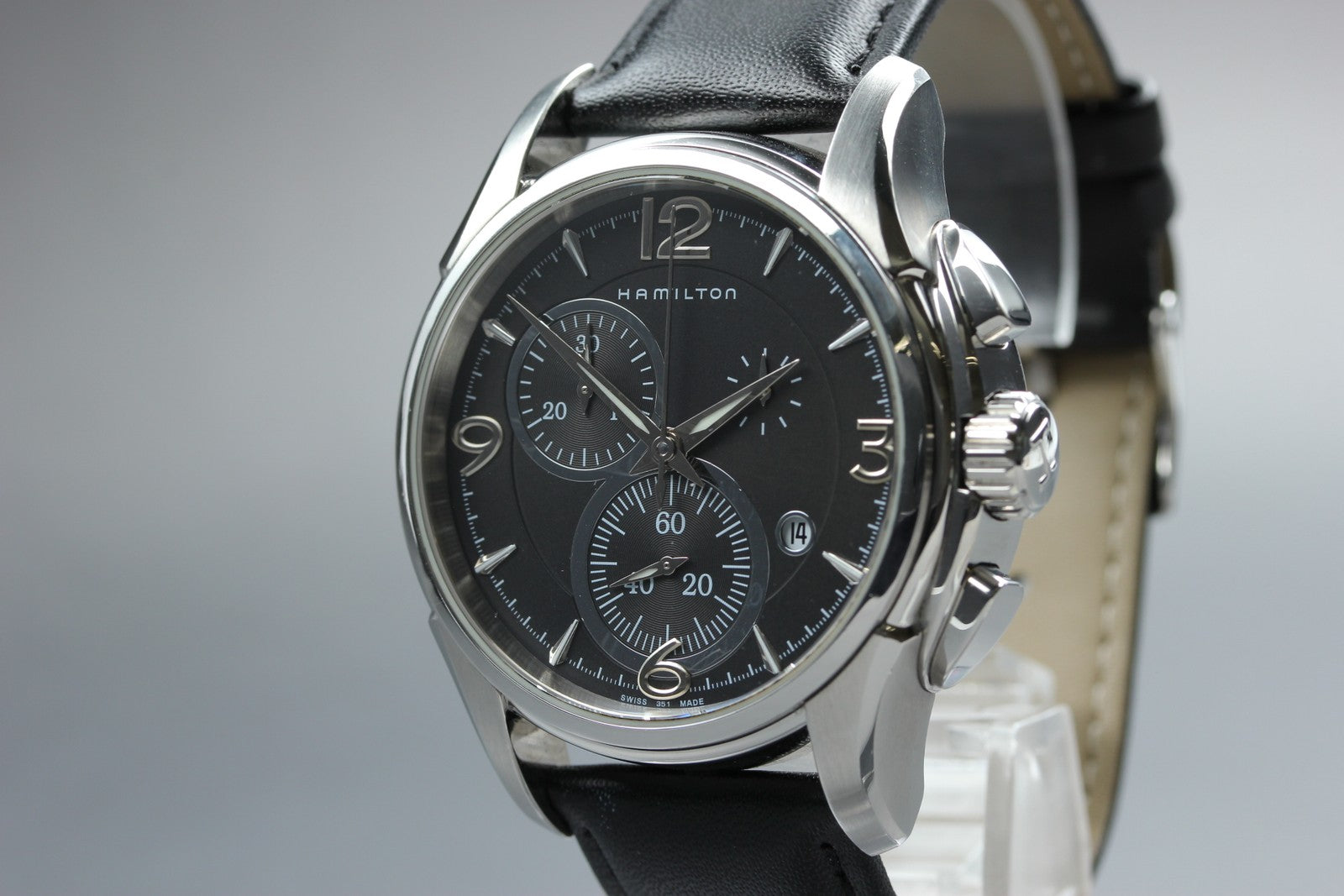 Hamilton Jazzmaster Chrono H326120 Black Chronograph Quartz Men's Watch 41mm JP