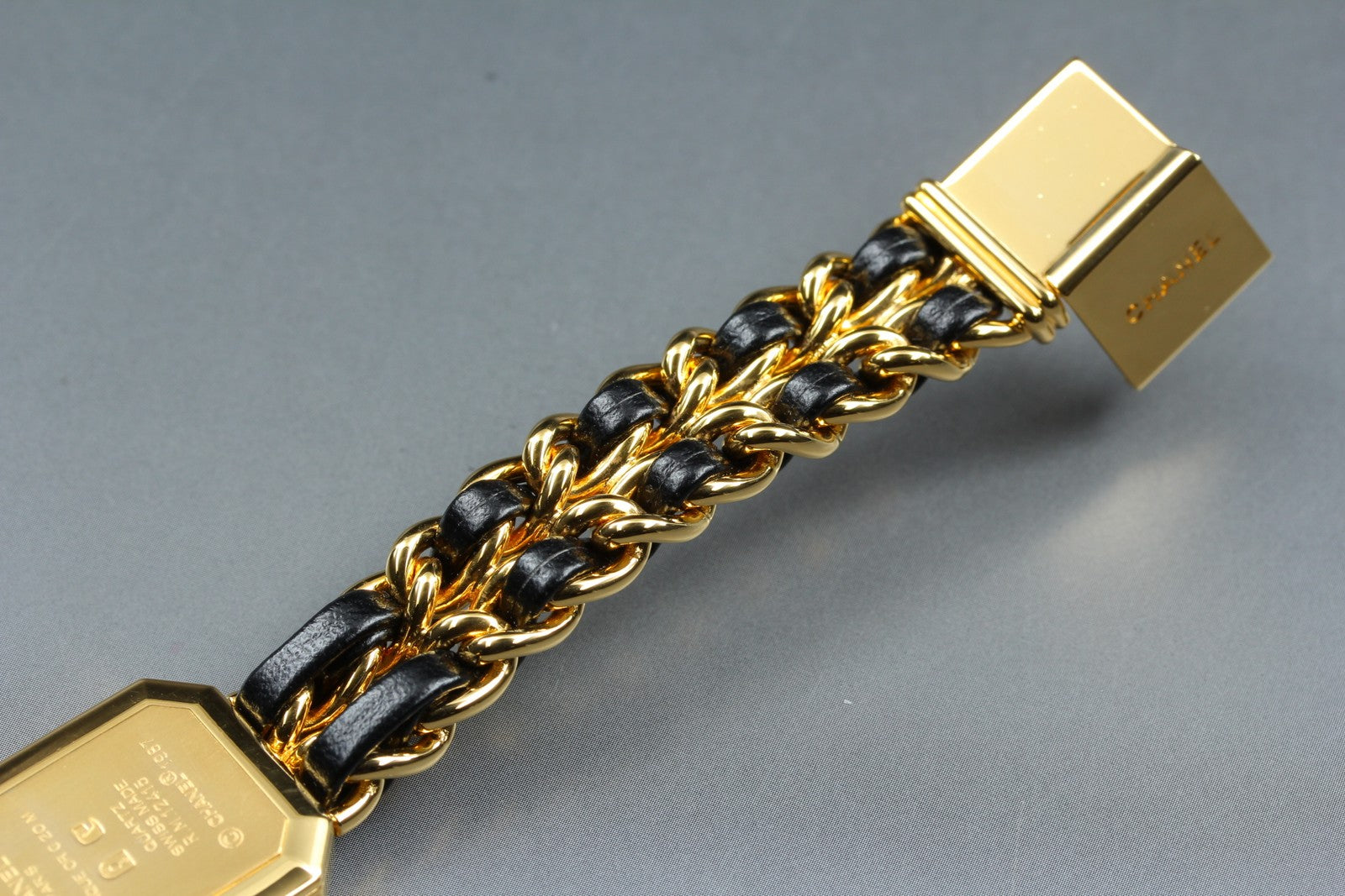 CHANEL Premiere L Size Black Dial Gold 20mm Quartz Women’s Watch [w/Box]