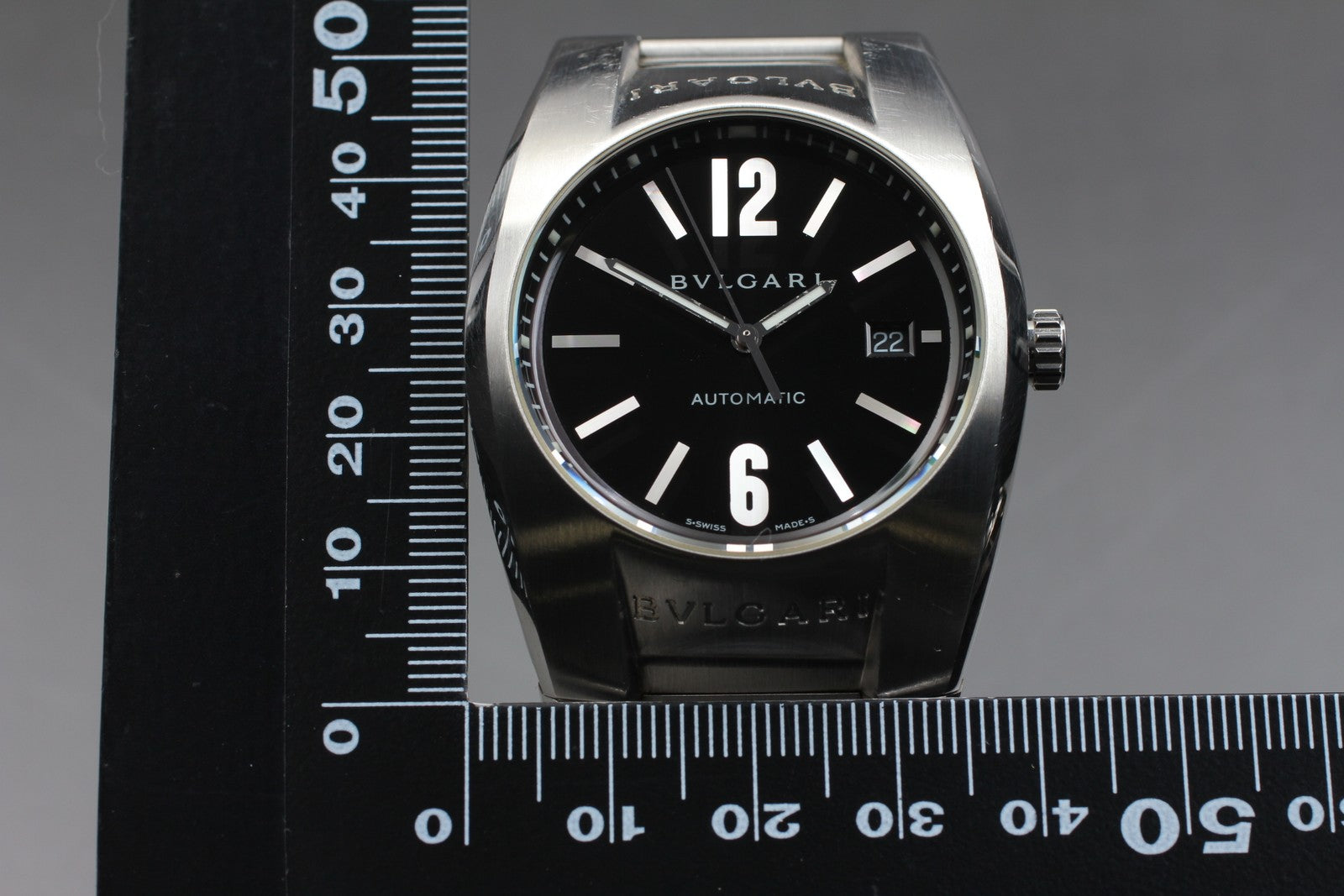 [Exc+5] BVLGARI Ergon EG40S Black Dial Automatic Boy's Watch 40mm From JAPAN Box