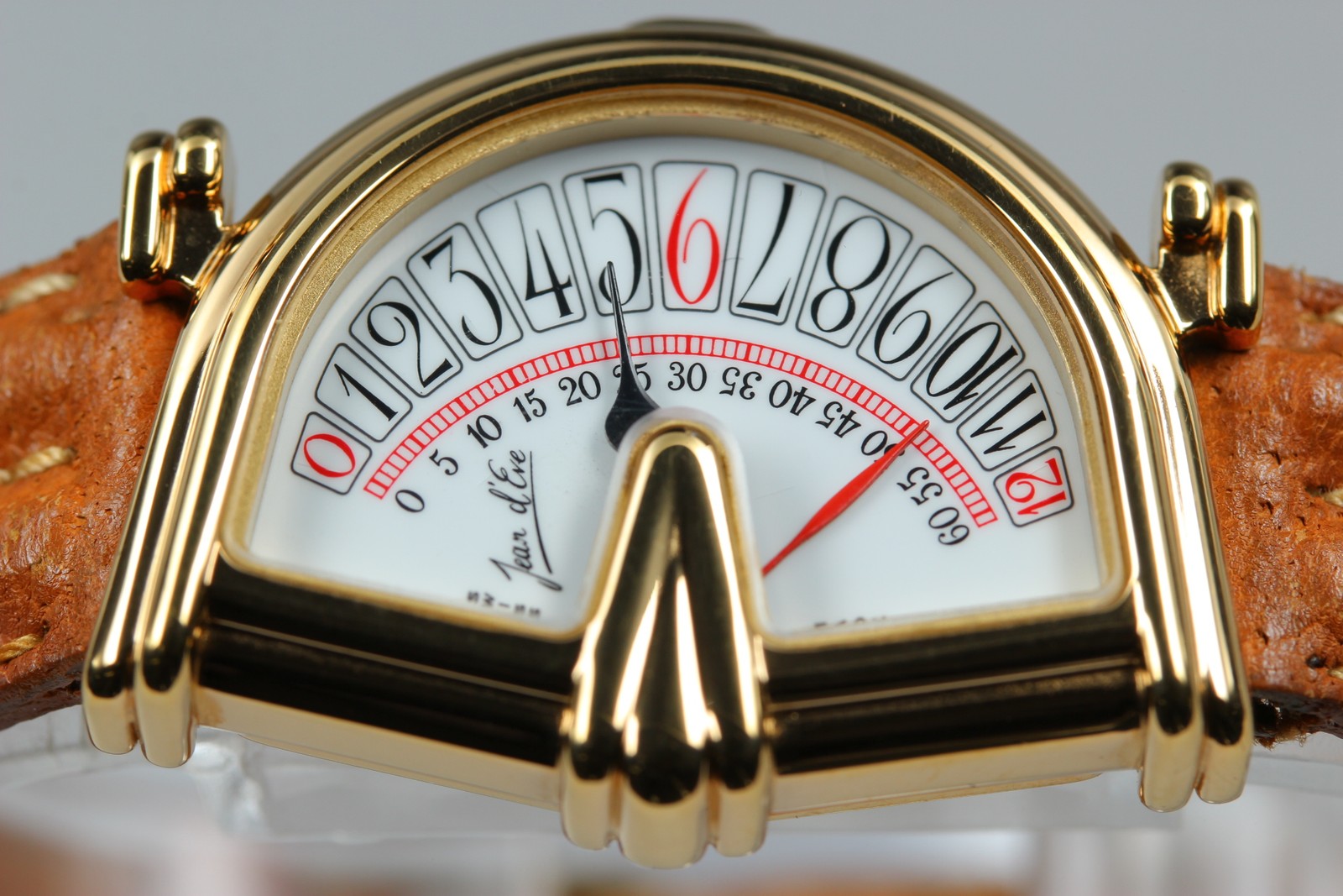 Jean d'eve Sectora Gold 25mm Gold Brown Women's Quartz Watch Vintage [Box]