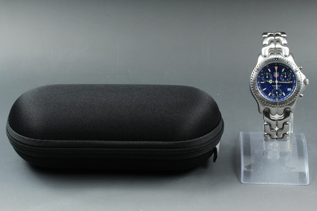 TAG Heuer SEL Professional CG1114 Quartz Chronograph Blue Men's Watch 37mm JP