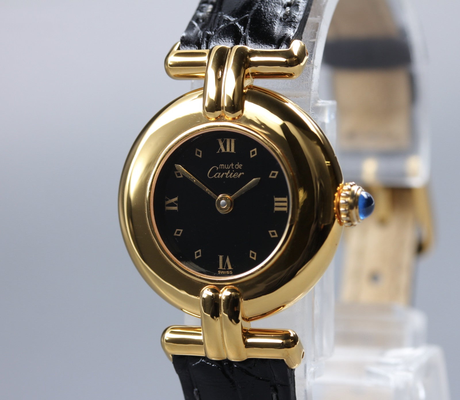 Vintage [Near MINT-] Cartier Must Colisee Vermeil 590002 Women's Quartz Watch
