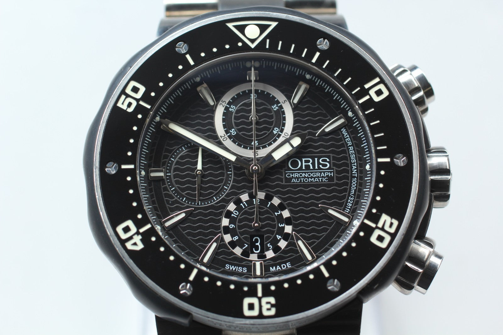 ORIS ProDiver Chronograph 7630-71 Black Date 51mm Automatic Men's Watch [w /Box]