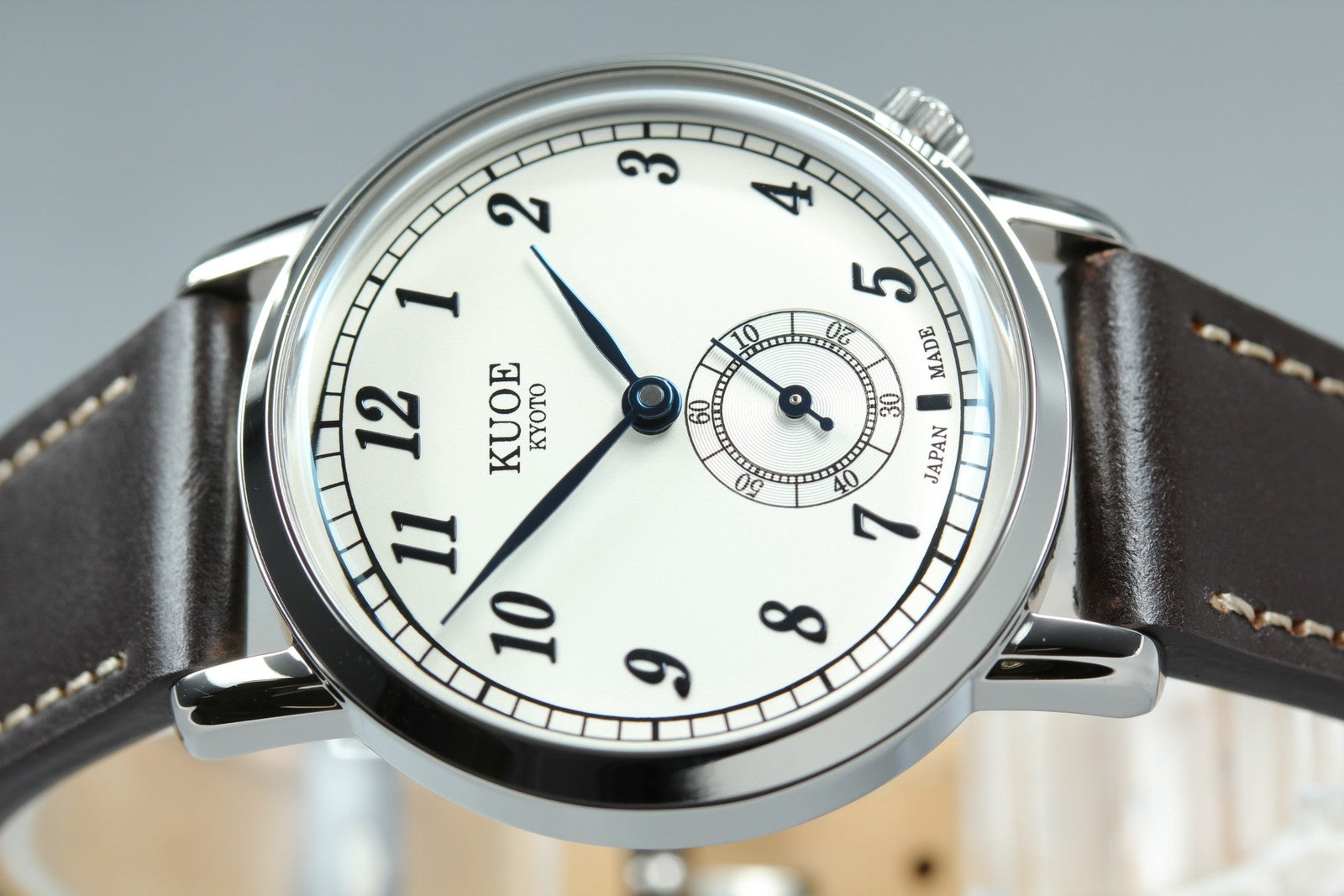 [MINT Box] KUOE KYOTO OLD SMITH 90-007﻿ Silver Brown Automatic Men's Watch JAPAN