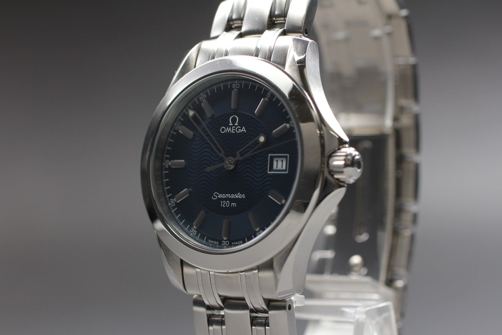 [Exc+5 Box] OMEGA Seamaster 120m 2511.81 Blue Dial 36mm Quartz Men's Watch