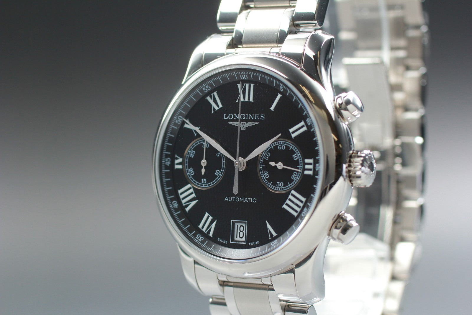 LONGINES Master Collection L2.669.4 Black Automatic Men's Watch 38mm JAPAN Box
