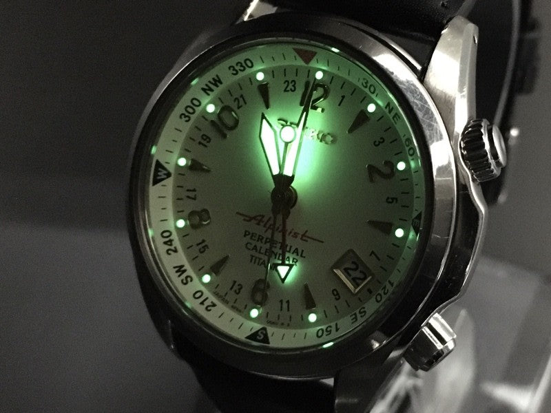 [Serviced] SEIKO Alpinist 8F56-00D0 SBCJ031 Ivory Titanium Men's Watch JAPAN