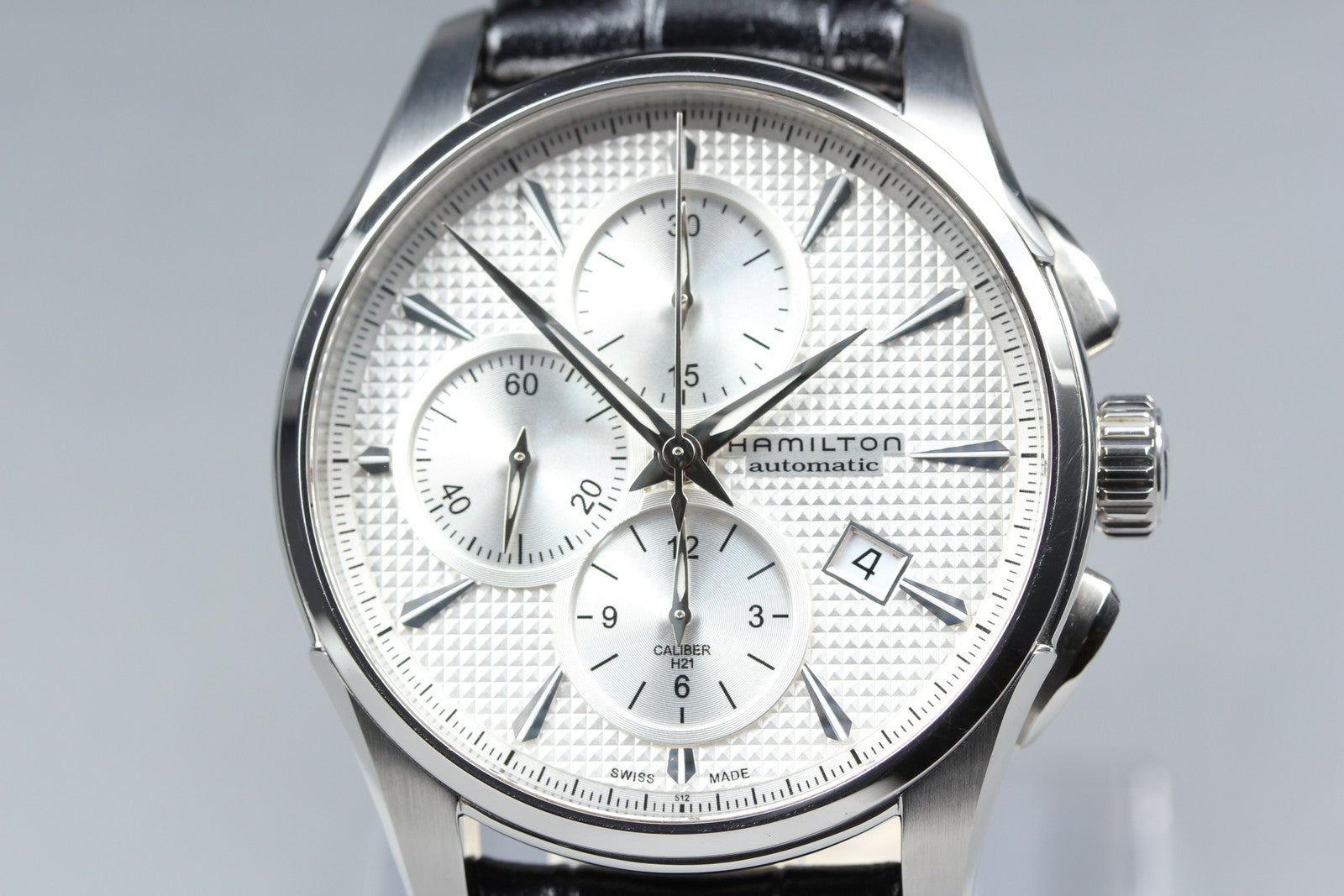 HAMILTON Jazzmaster Auto Chrono H325960 Silver Black Automatic Men's Watch [Box]