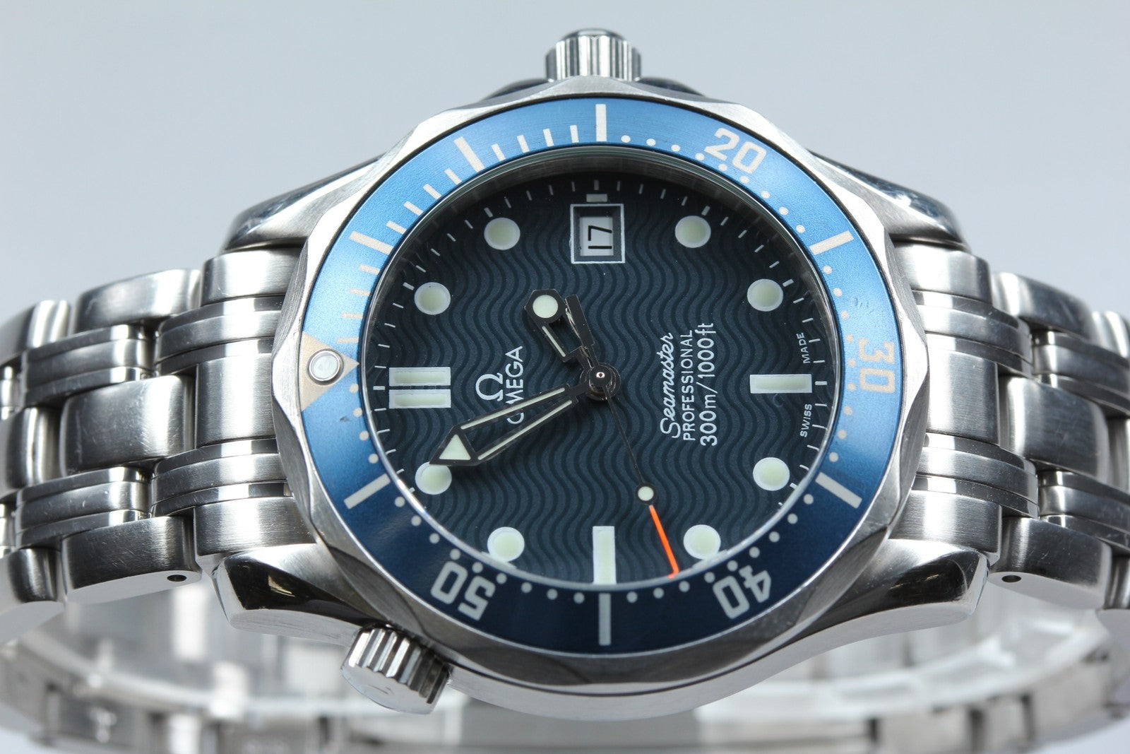 [Exc+5 Box] OMEGA Seamaster 300M 2561.80 Cal.1538 Blue 36mm Men's Quartz Watch