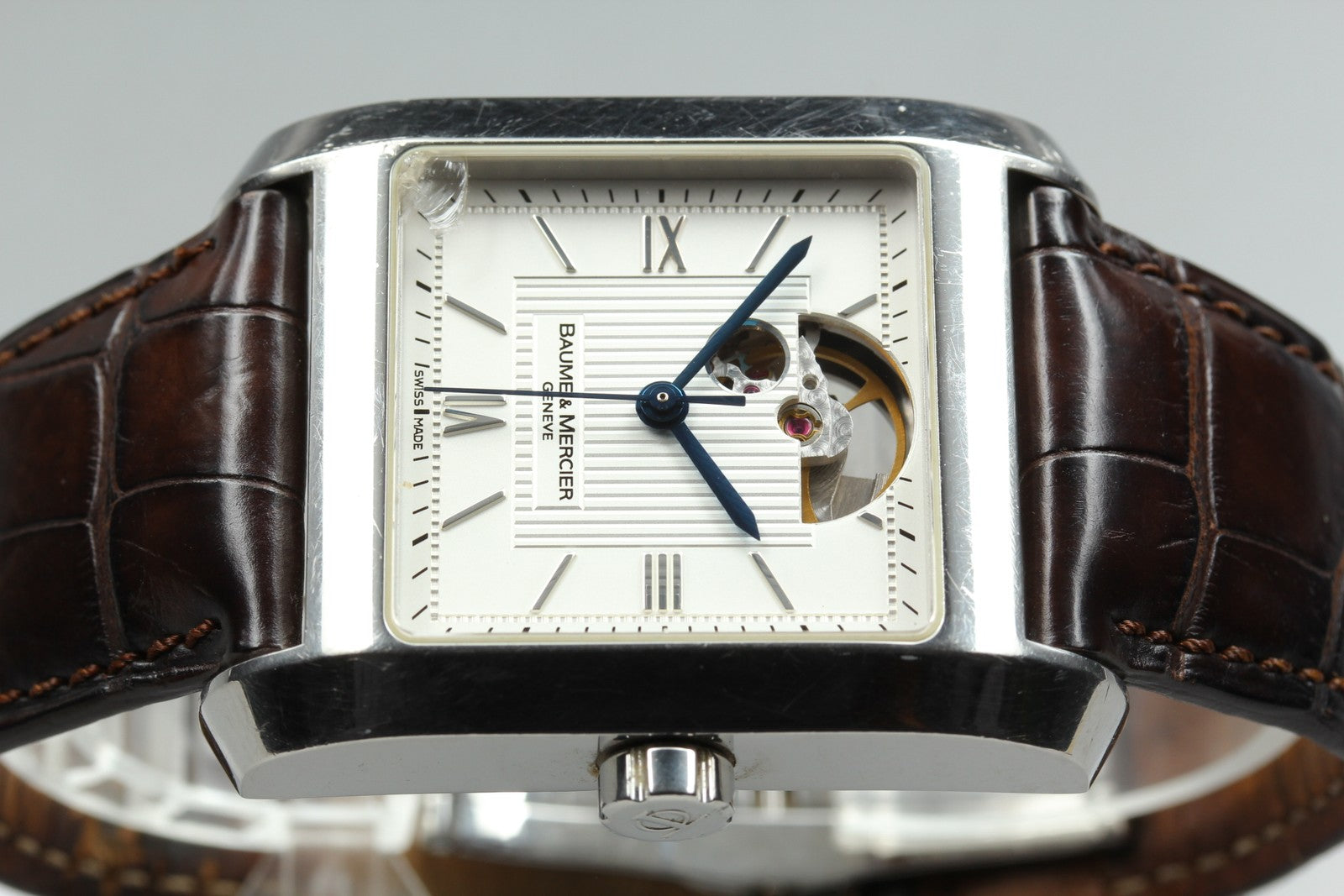 BAUME＆MERCIER Hampton 65577 Automatic White Dial Men's Watch 34mm JAPAN Exc+5