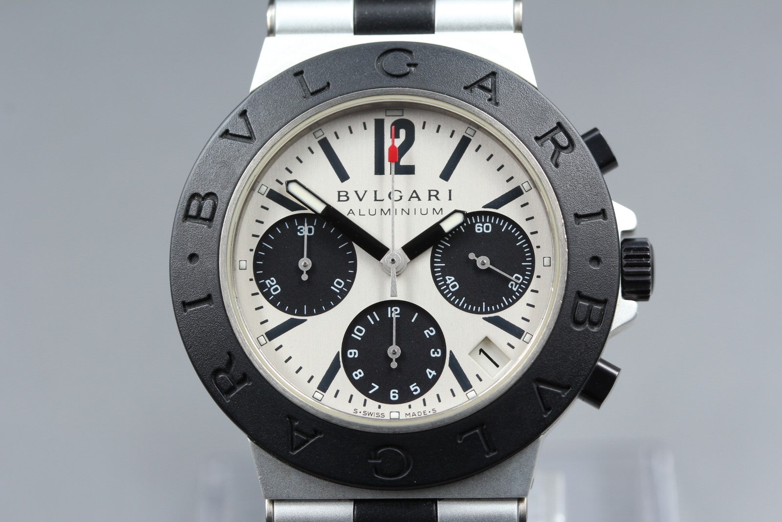BVLGARI Diagono AC38TA Automatic Chronograph Men's Watch 38mm JAPAN Box