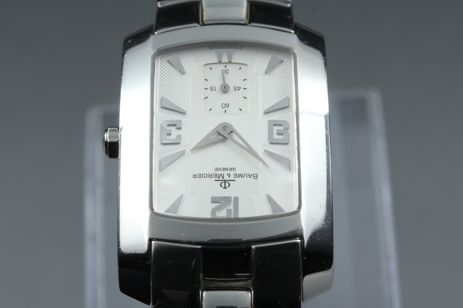 New Batt BAUME＆MERCIER Hampton Milleis 65310 Quartz Silver Men's Watch 26mm JP