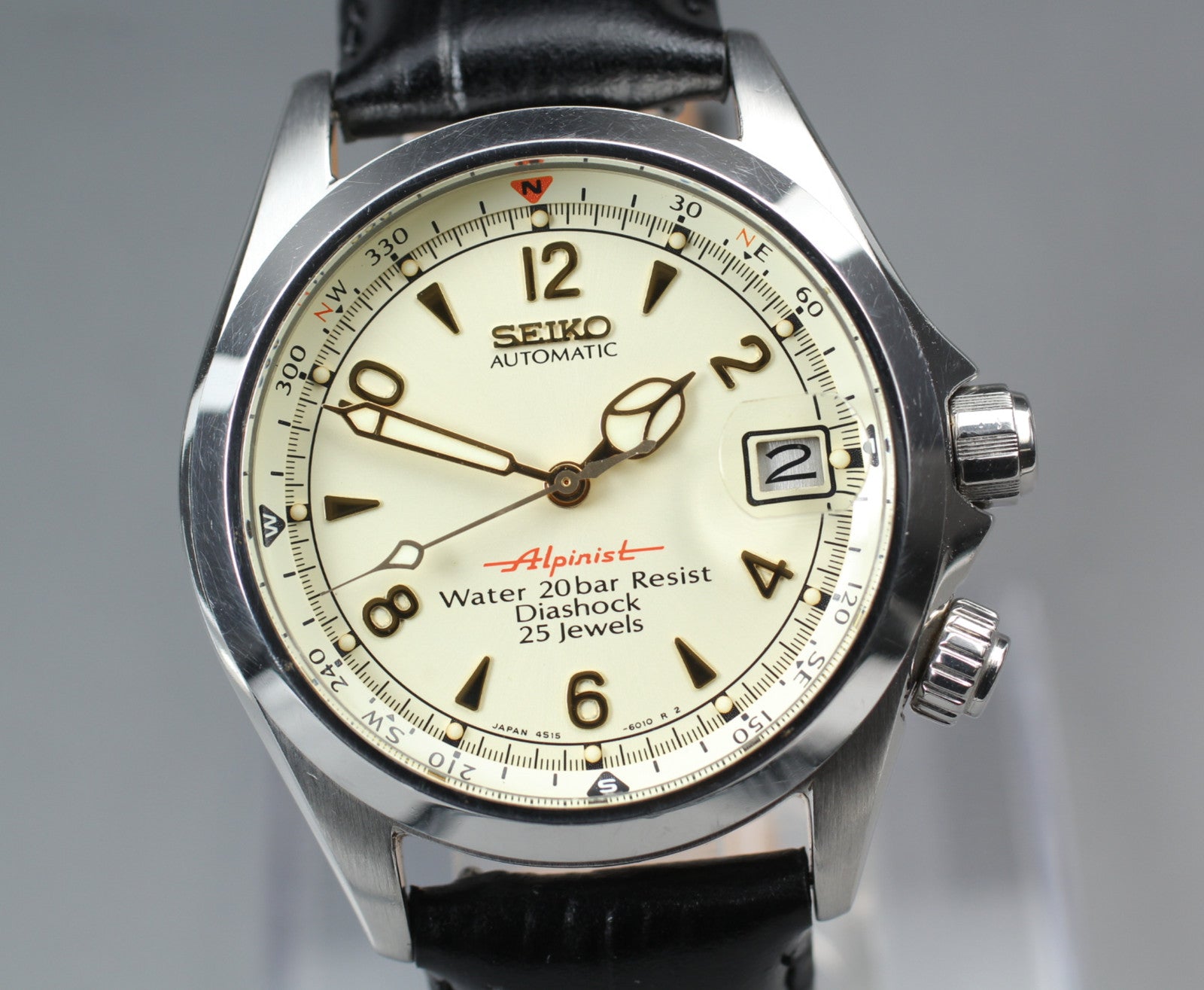 [Overhauled] SEIKO Red Alpinist 4S15-6000 SCVF007 Ivory Automatic Men's Watch