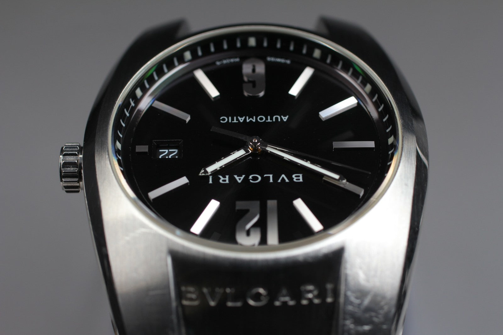 [Exc+5] BVLGARI Ergon EG40S Black Dial Automatic Boy's Watch 40mm From JAPAN Box