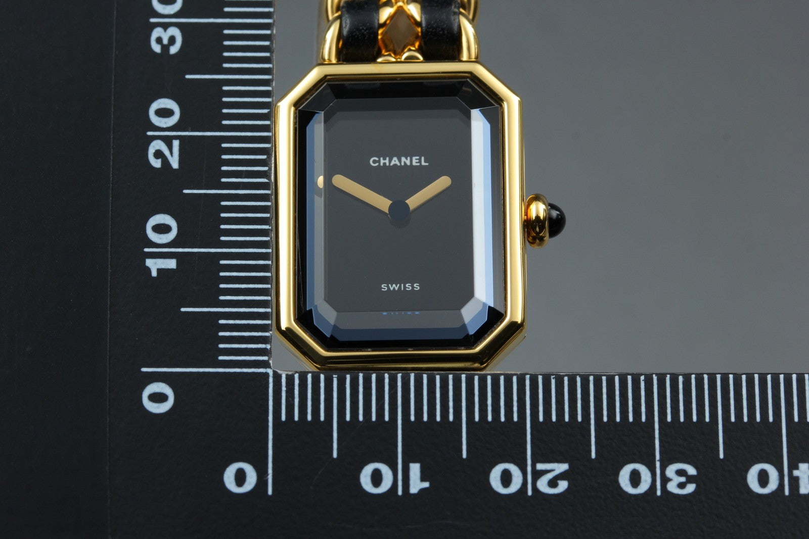 CHANEL Premiere L Size Black Dial Gold 20mm Quartz Women’s Watch [w/Box]