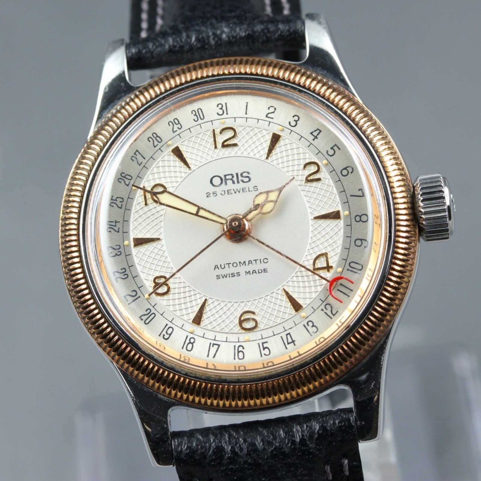 Vintage ORIS Big Crown Automatic Silver Dial Date Men's Watch 35mm JAPAN