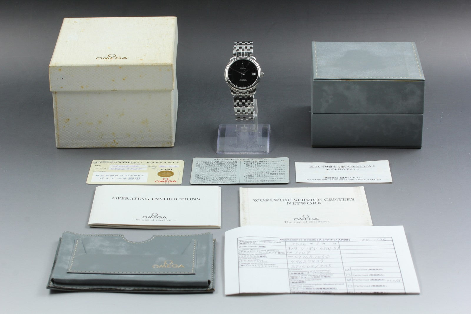 Overhauled [Exc+5 Box] Omega De Ville Prestige 4500.51 34mm Black AT Men's Watch