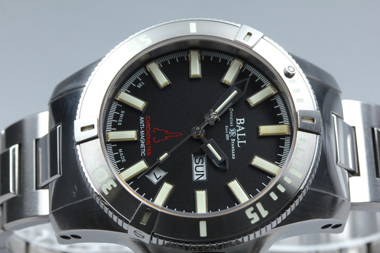 Exc+5*Box BALL Engineer Hydrocarbon DM2036A Black Automatic Men's Watch 44mm JP