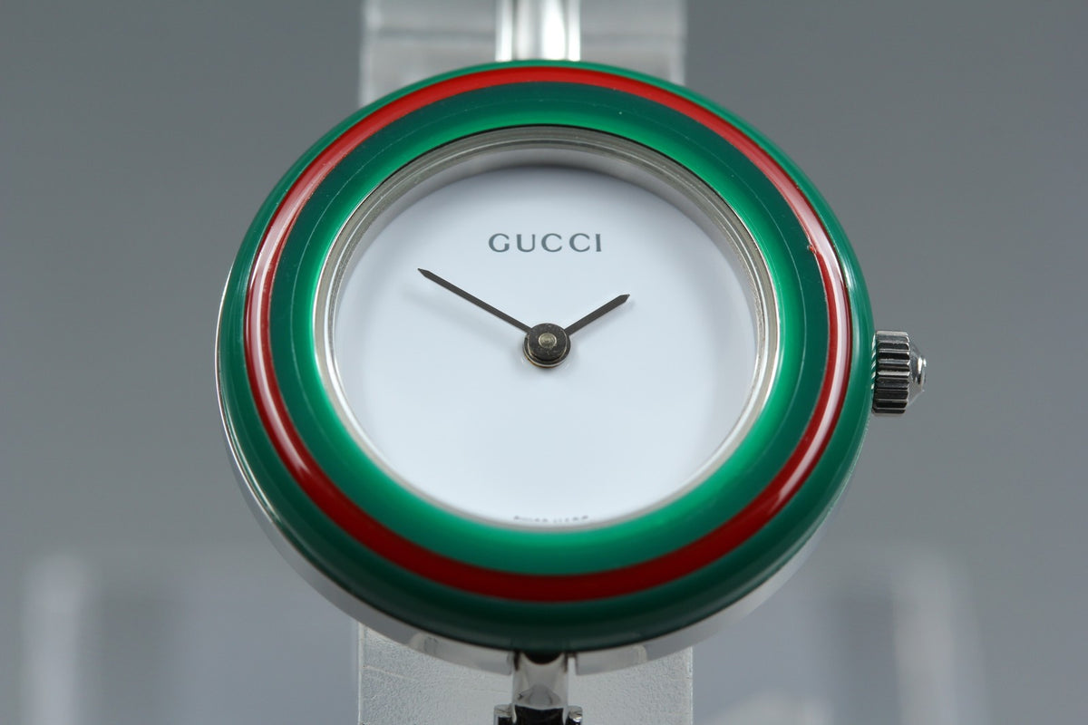 [Overhauled] Gucci Change Bezel 11/12.2L 12 Colors Silver Women's Watch 15.5cm
