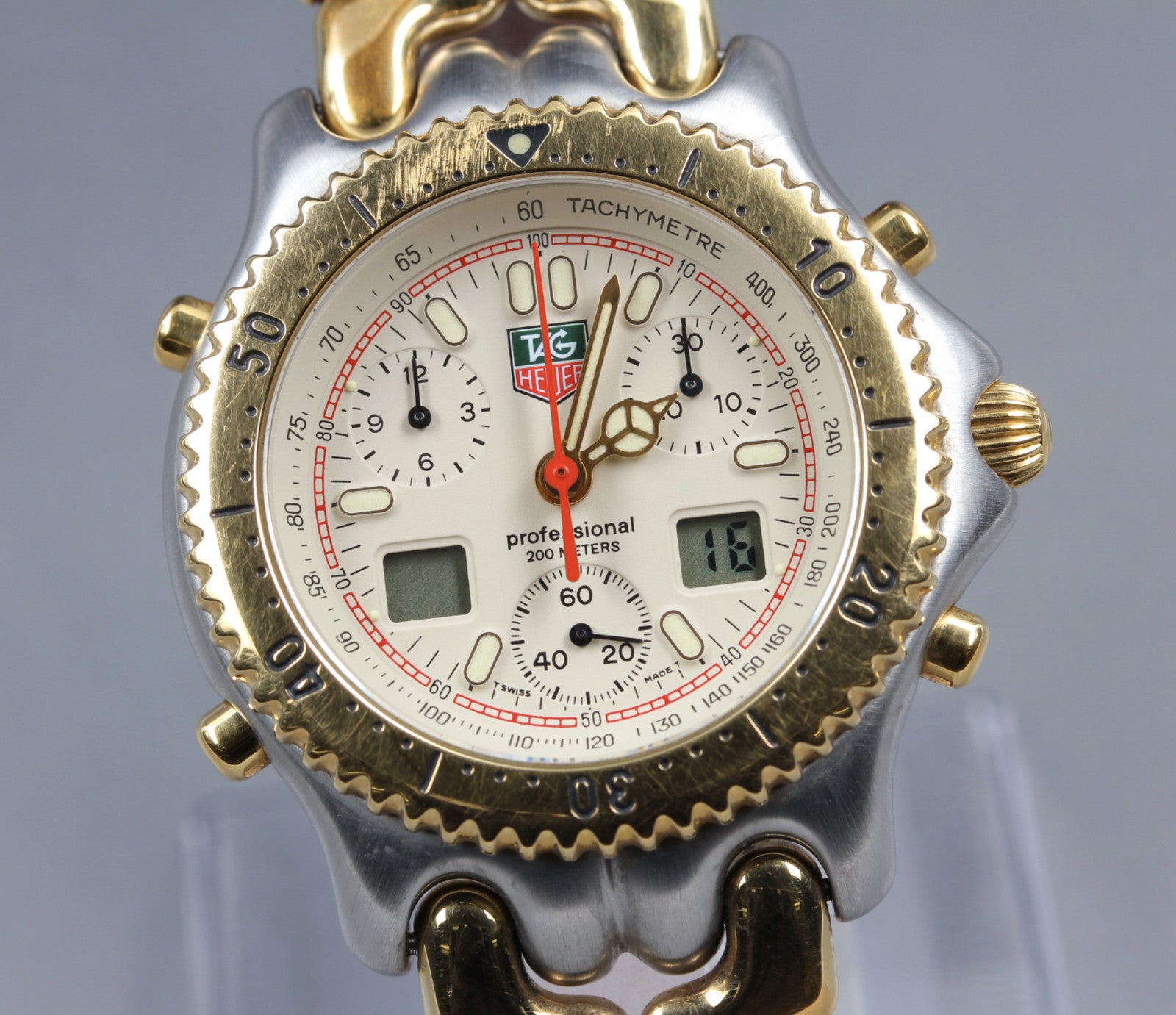 Vintage [Exc+5] TAG Heuer S/el Chronograph CG1123-0 Senna Men's Quartz Watch