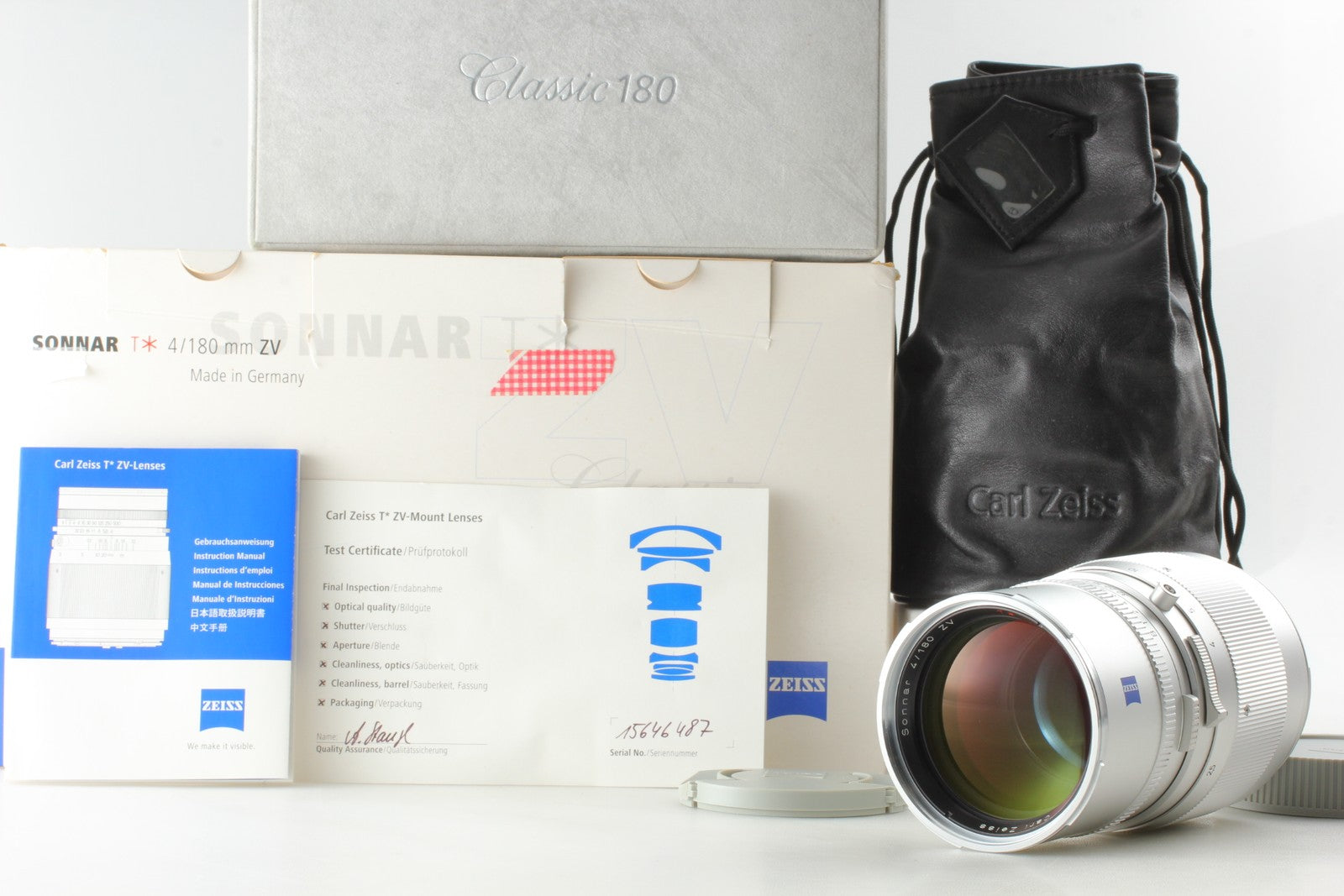 Rare Limited 1000 [Top MINT] Carl Zeiss Classic Sonnar 180mm f/4 ZV From JAPAN