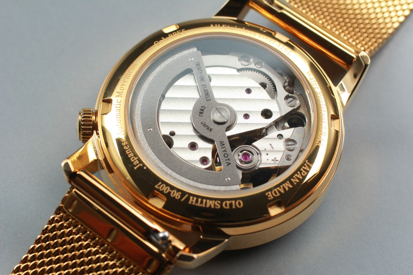 [N MINT Box] KUOE KYOTO OLD SMITH 90-007﻿ Gold Black Automatic Men's Watch JAPAN